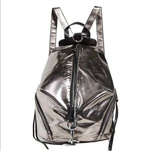 REBECCA MINKOFF GUNMETAL JULIAN NYLON BACKPACK
